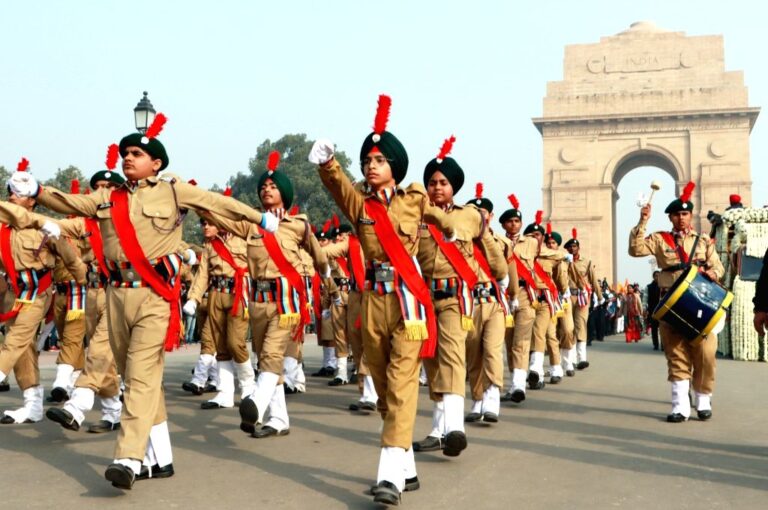 school-students-participated-in-a-parade-march-on-1499210